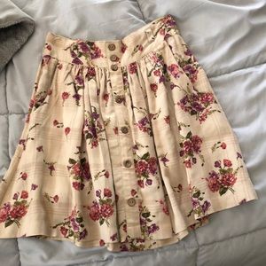 Flower printed skirt